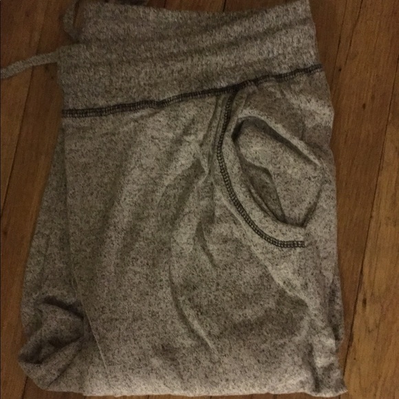 🆕Last Medium Heather Grey Melange Brushed Salt & Pepper Hacci Drawstring Jogger - Picture 4 of 8